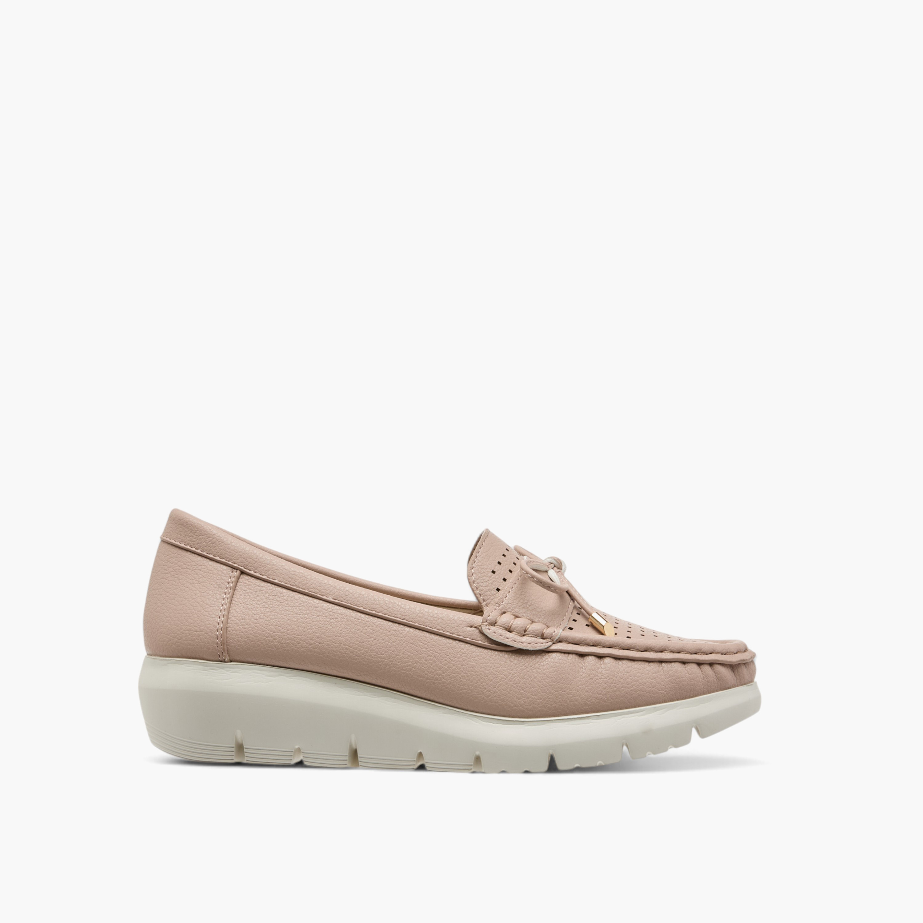 Le Confort Bow Accent Slip-On Comfort Moccasins with Wedge Heels-women-shoes-heels-image-3