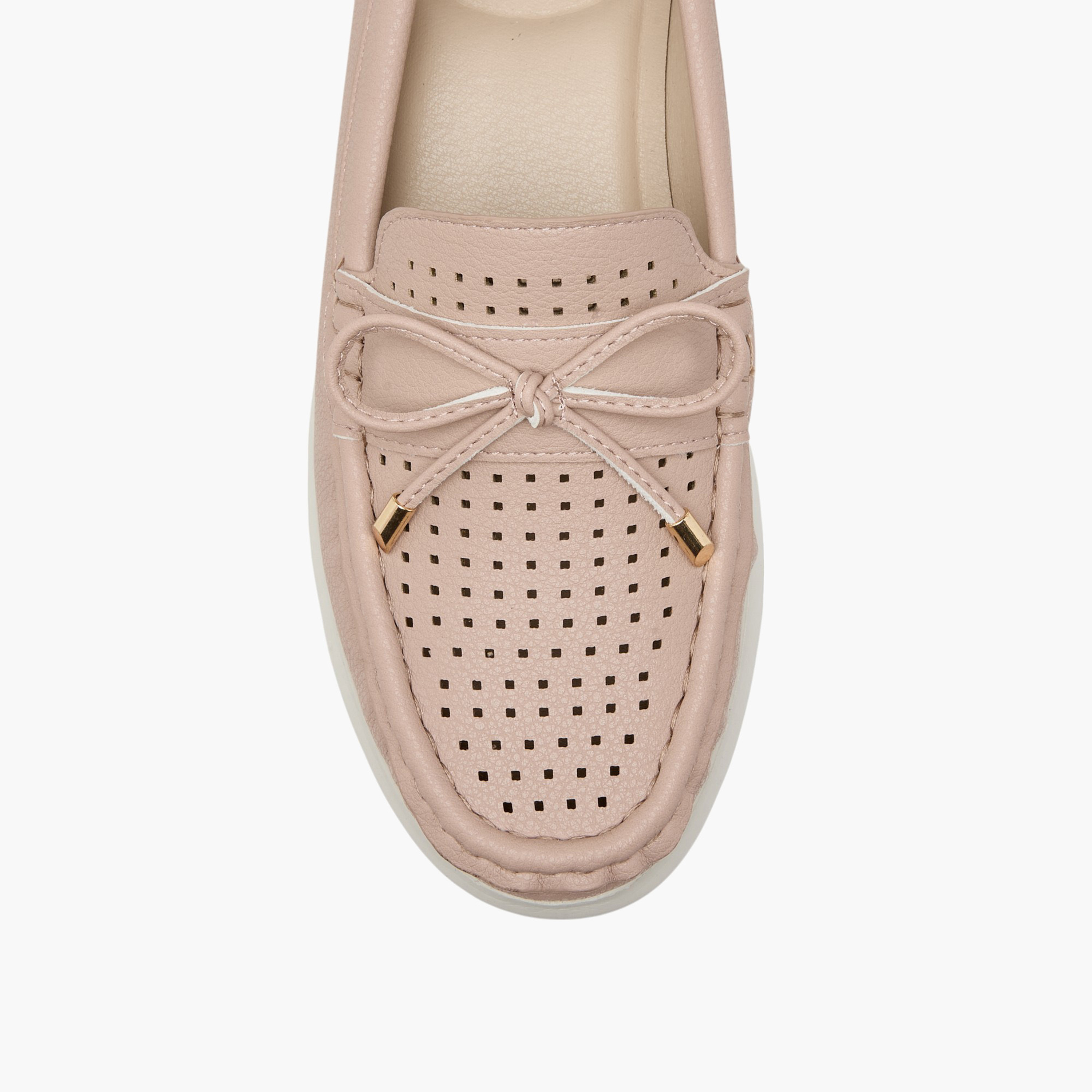 Le Confort Bow Accent Slip-On Comfort Moccasins with Wedge Heels-women-shoes-heels-image-4