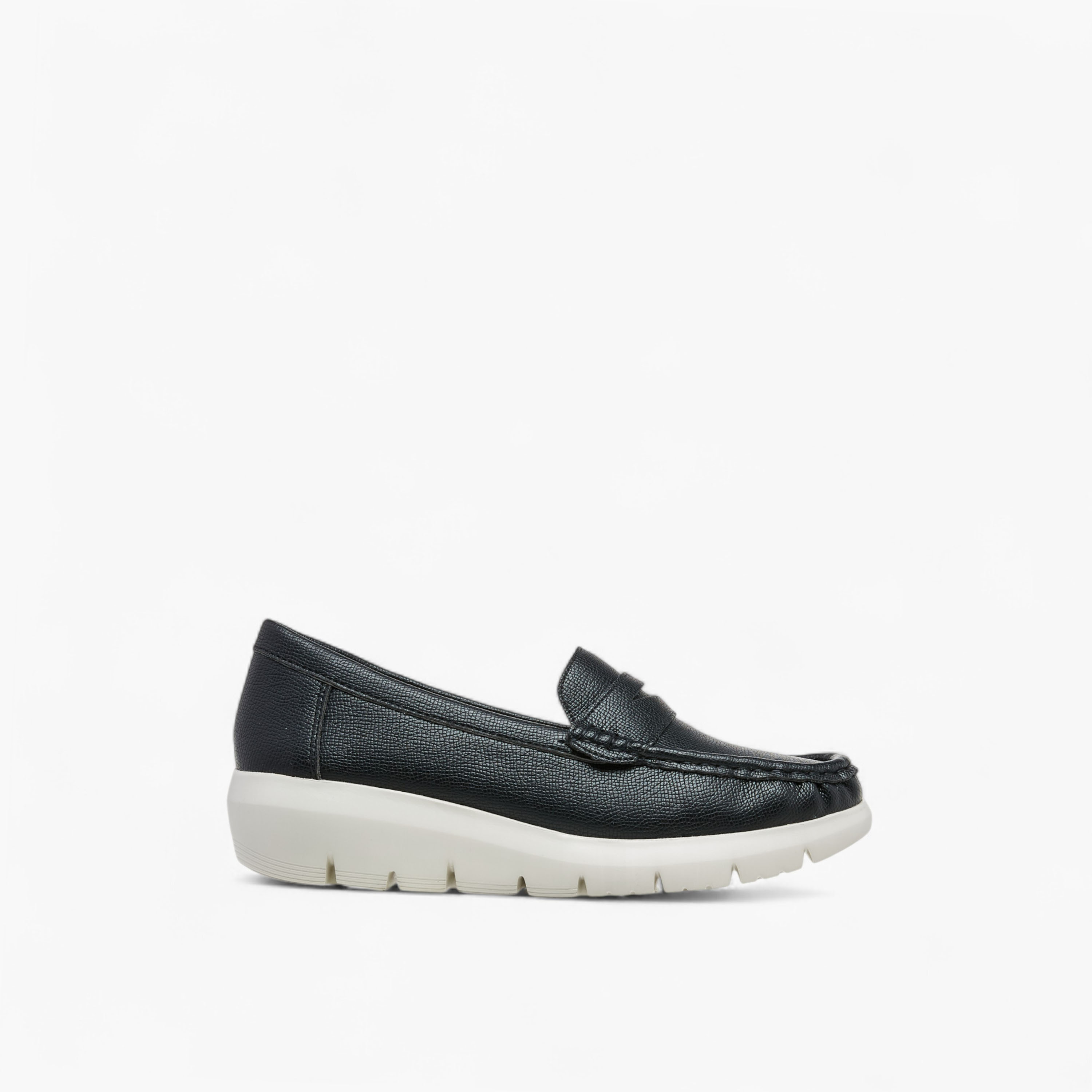 Le Confort Solid Slip-On Comfort Loafers with Wedge Heel-women-shoes-heels-image-3