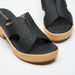 Le Confort Weave Textured Open Toe Slide Sandals with Wedge Heels-Women%27s Heel Sandals-thumbnail-5