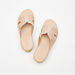 Le Confort Weave Textured Open Toe Slide Sandals with Wedge Heels-Women%27s Heel Sandals-thumbnail-2