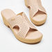 Le Confort Weave Textured Open Toe Slide Sandals with Wedge Heels-Women%27s Heel Sandals-thumbnail-5