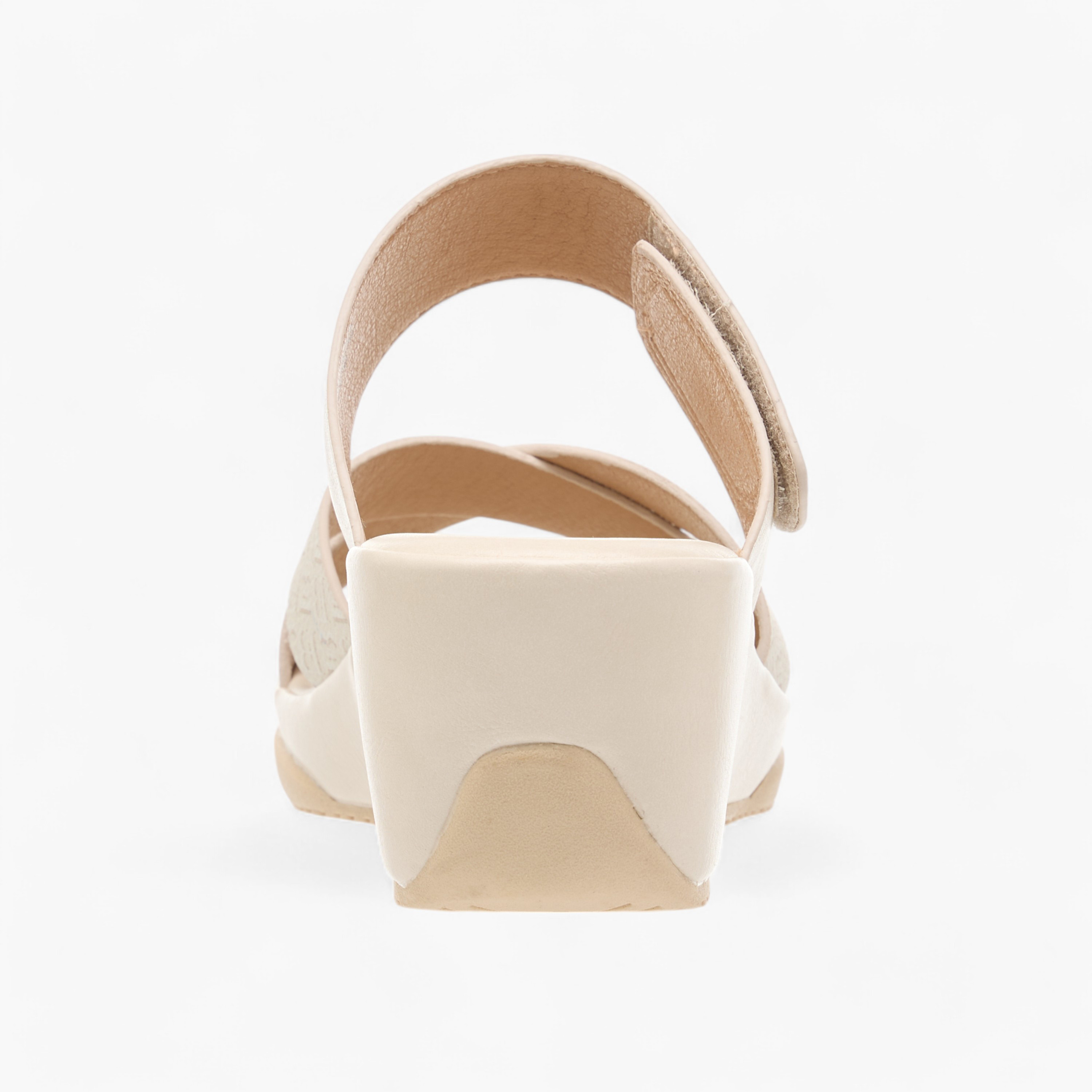 Flora Bella Monogram Print Slip-On Sandals with Wedge Heel-women-shoes-sandals-heeled-image-5