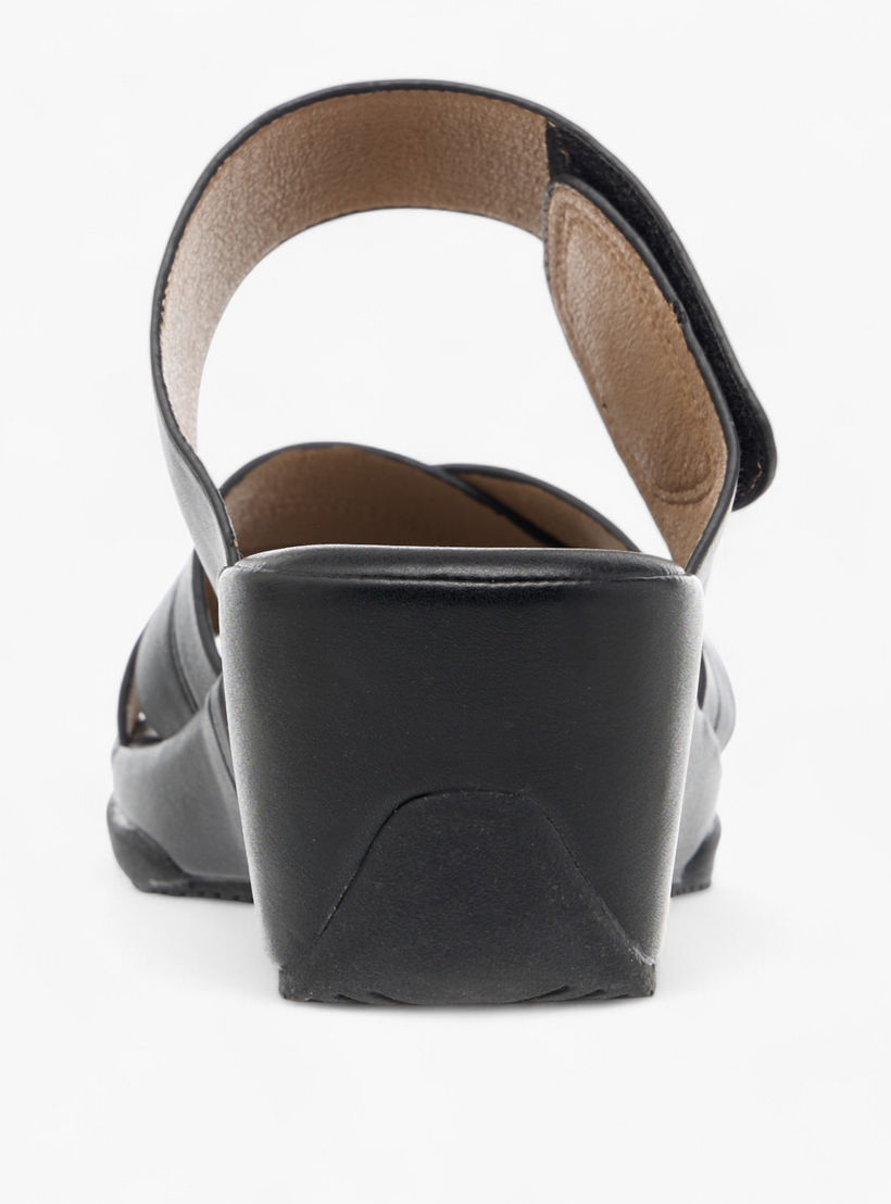 Flora Bella Textured Slip-On Comfort Sandals with Wedge Heel-women-shoes-sandals-heeled-image-5