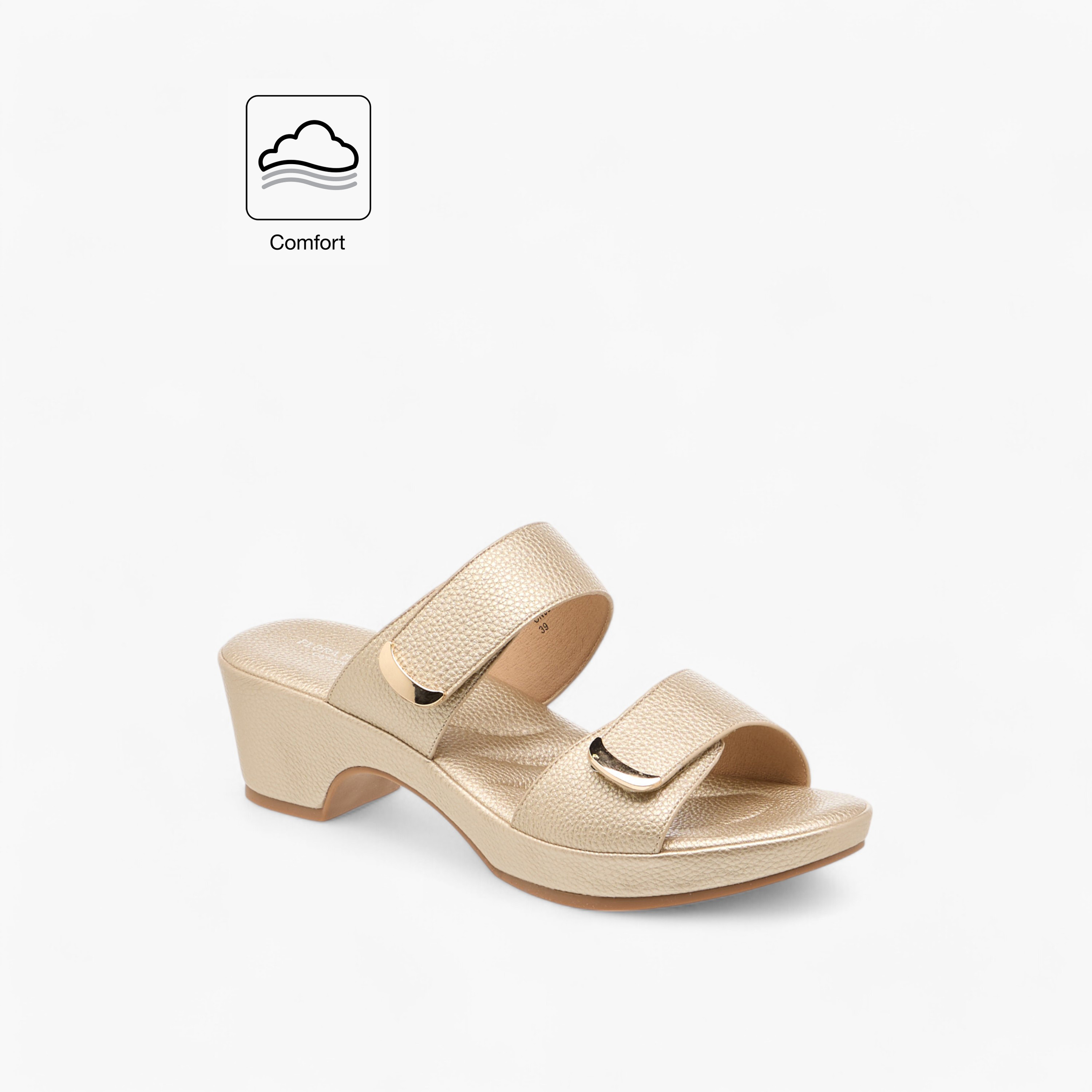 Flora Bella Textured Slip-On Comfort Sandals with Block Heel-women-shoes-sandals-heeled-image-2