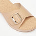 Le Confort Buckle Accent Slip-On Sandals with Wedge Heels-Women%27s Heel Sandals-thumbnail-6