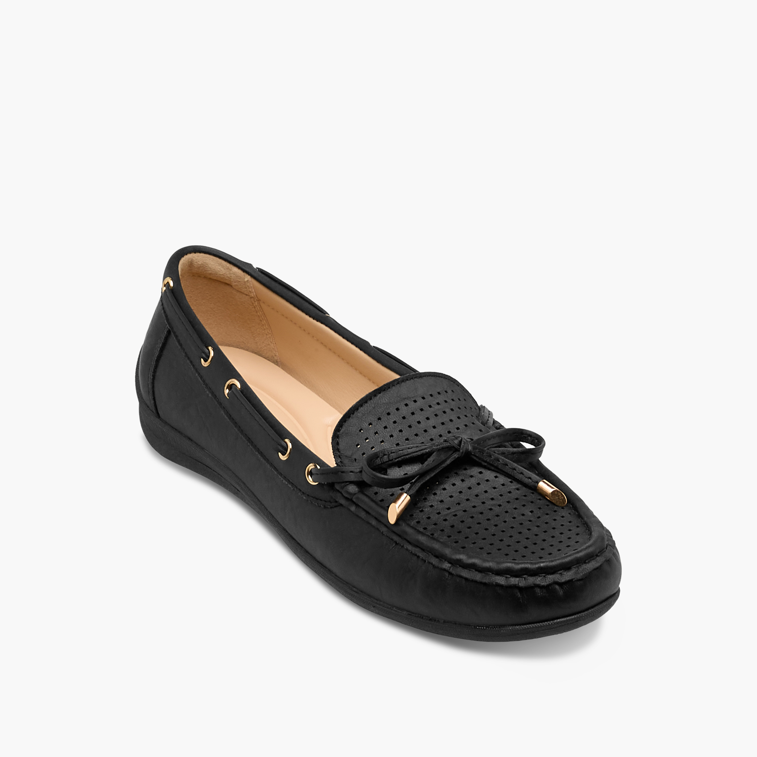 حذاء موكاسين مثقب بفيونكة للنساء من لو كونفورت-women-shoes-loafersandmoccasins-image-3