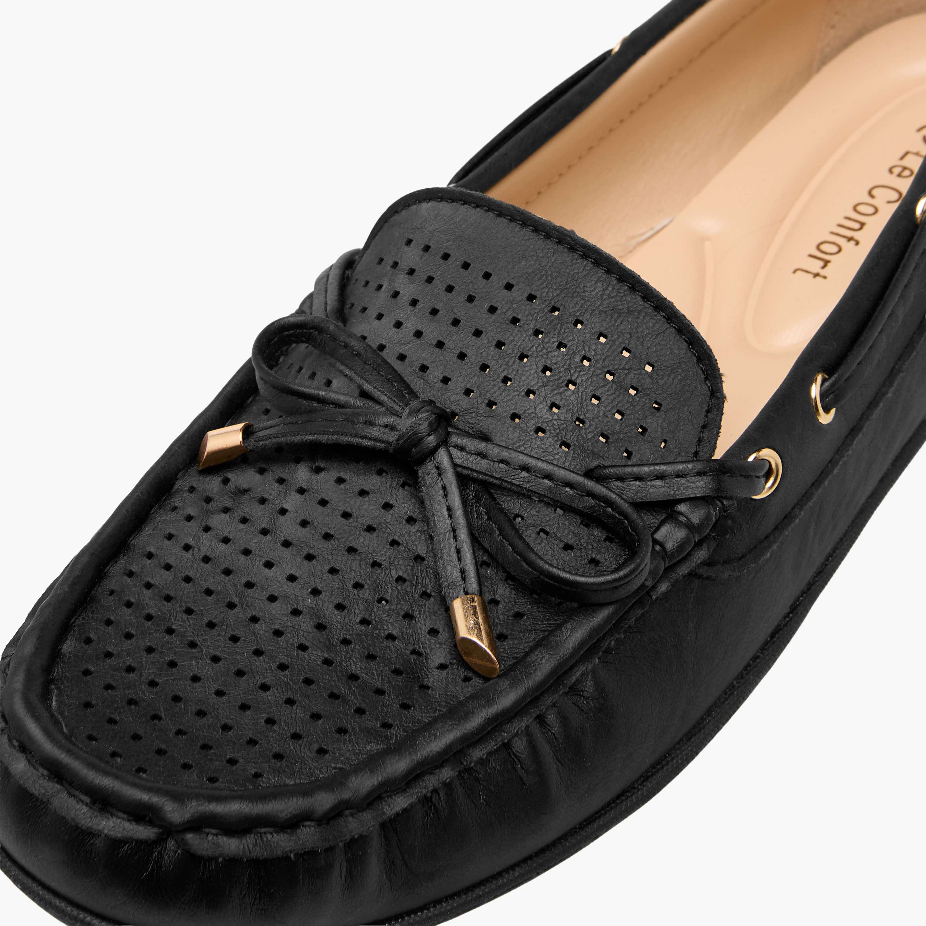 حذاء موكاسين مثقب بفيونكة للنساء من لو كونفورت-women-shoes-loafersandmoccasins-image-5
