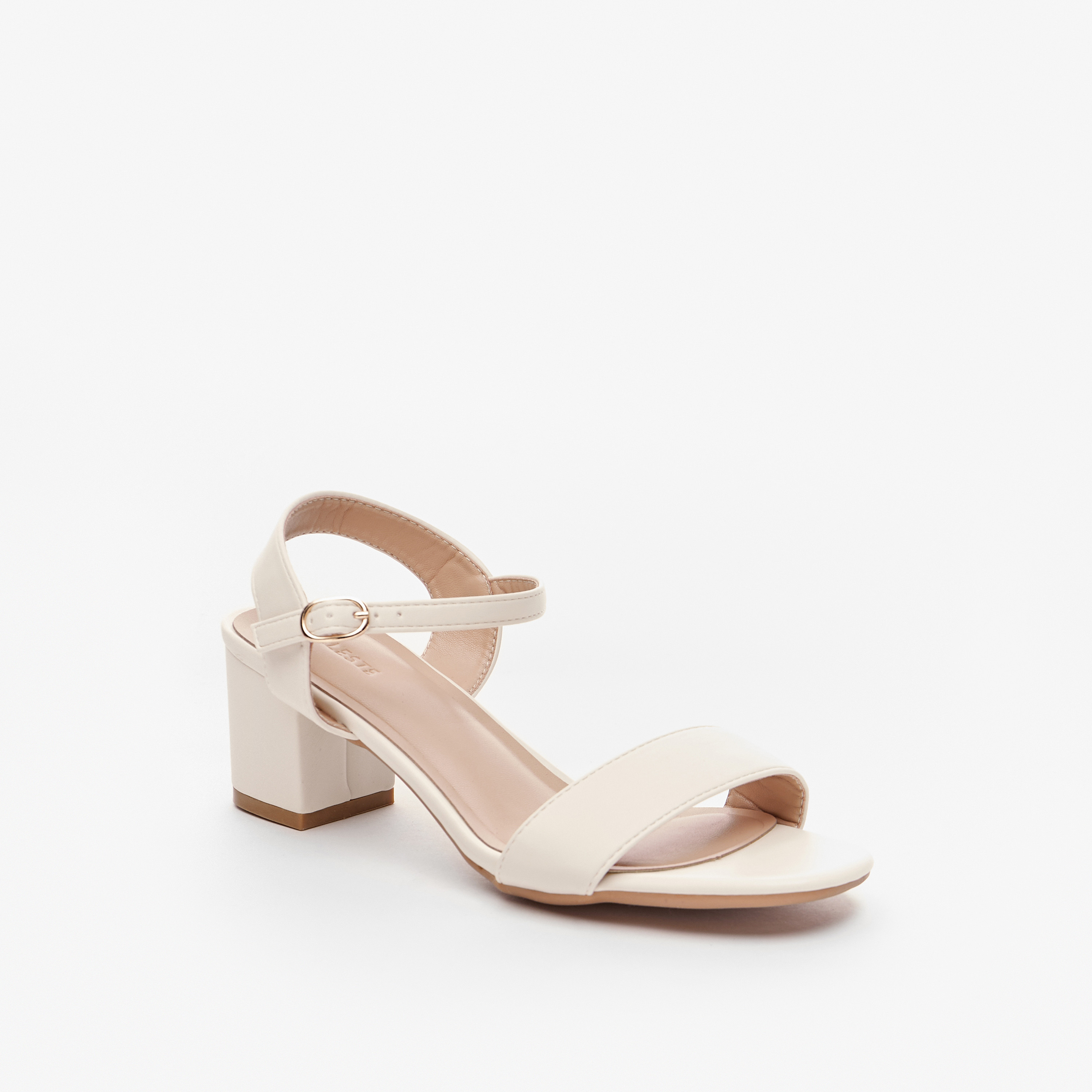 Buy Women s Celeste Women s Solid Block Heel Sandals with Buckle Closure Online Centrepoint UAE