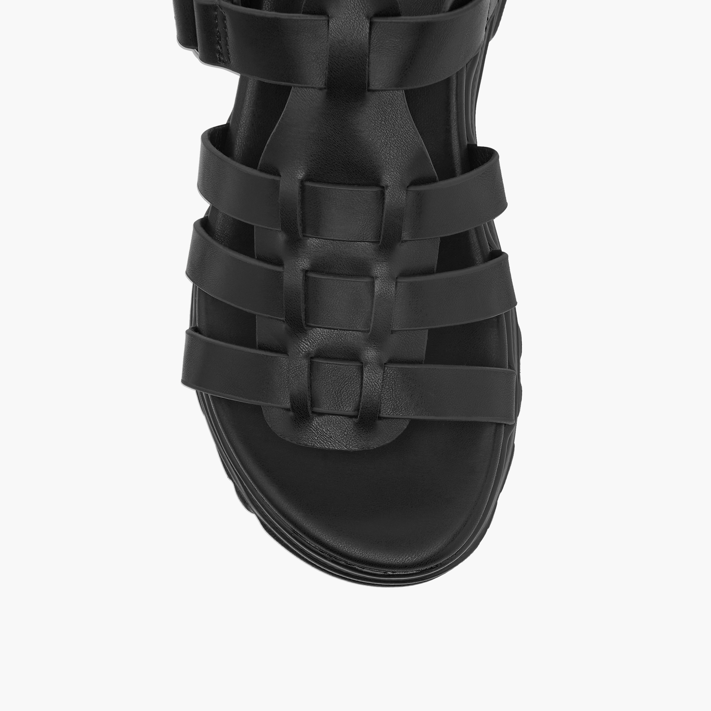 Le Confort Solid Chunky Sole Strap Sandals with Hook and Loop Closure-girls-shoes-sandals-image-3
