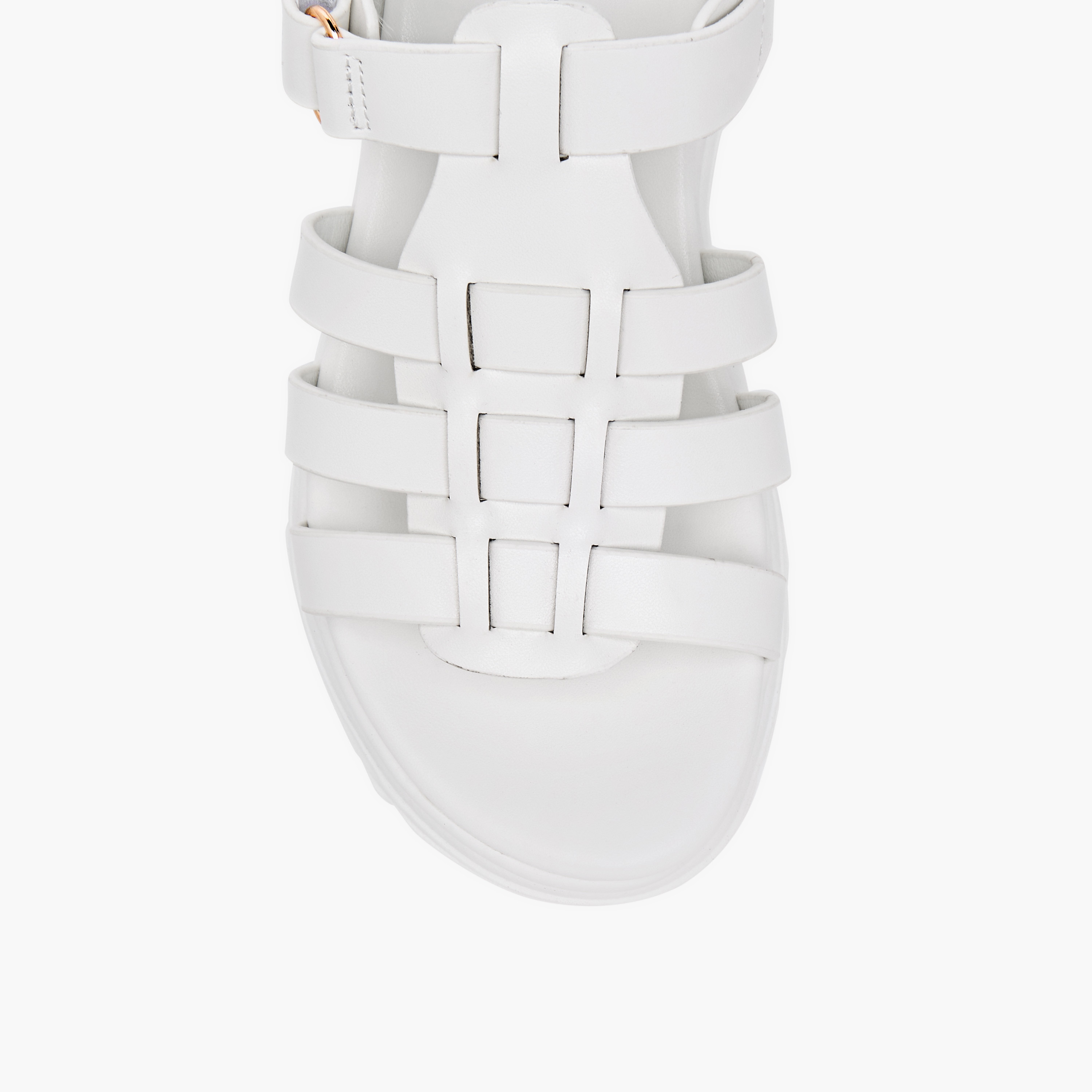 Le Confort Solid Chunky Sole Strap Sandals with Hook and Loop Closure-girls-shoes-sandals-image-3