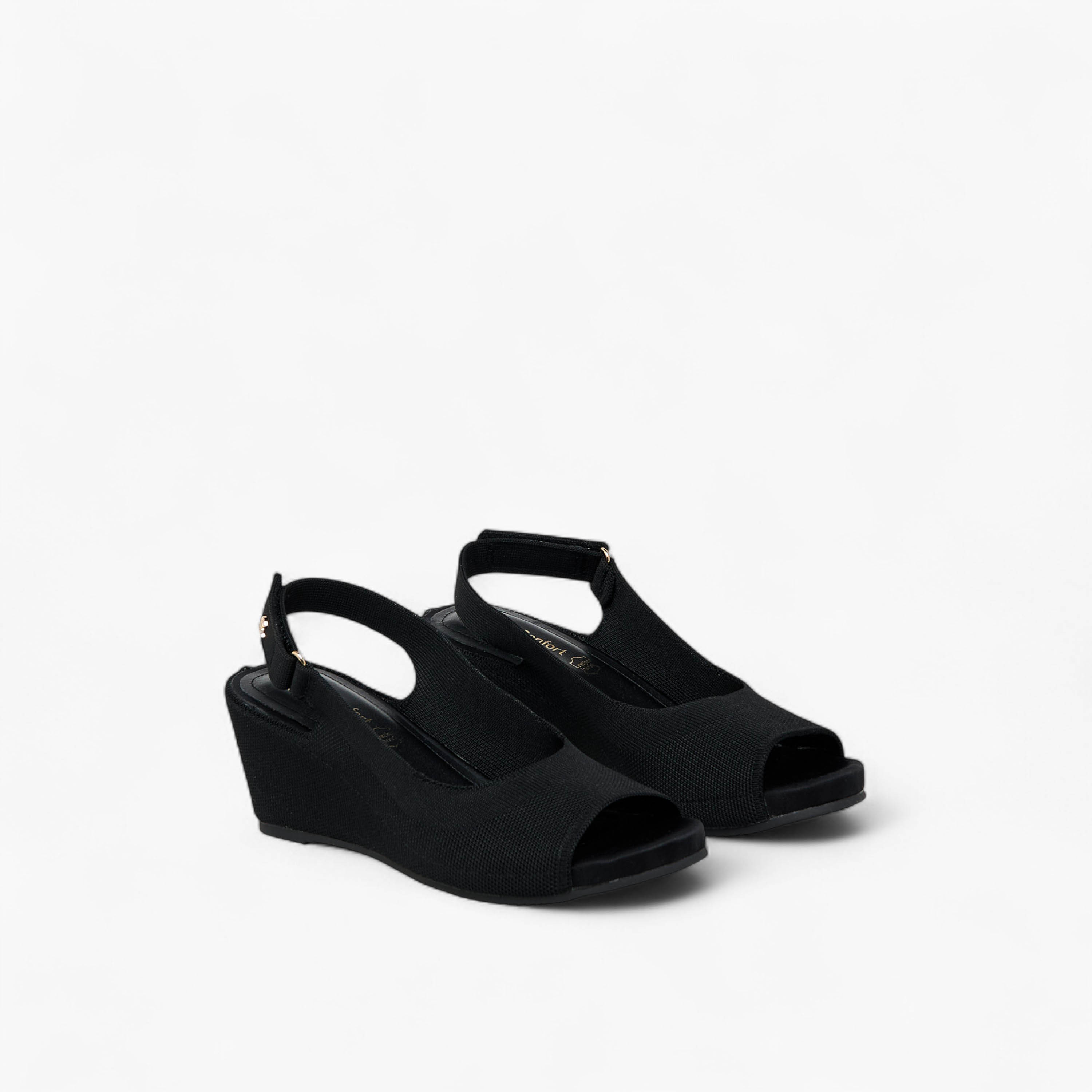 Le Confort Women's Hook and Loop Wedge Heel Sandals-women-shoes-sandals-heeled-image-1
