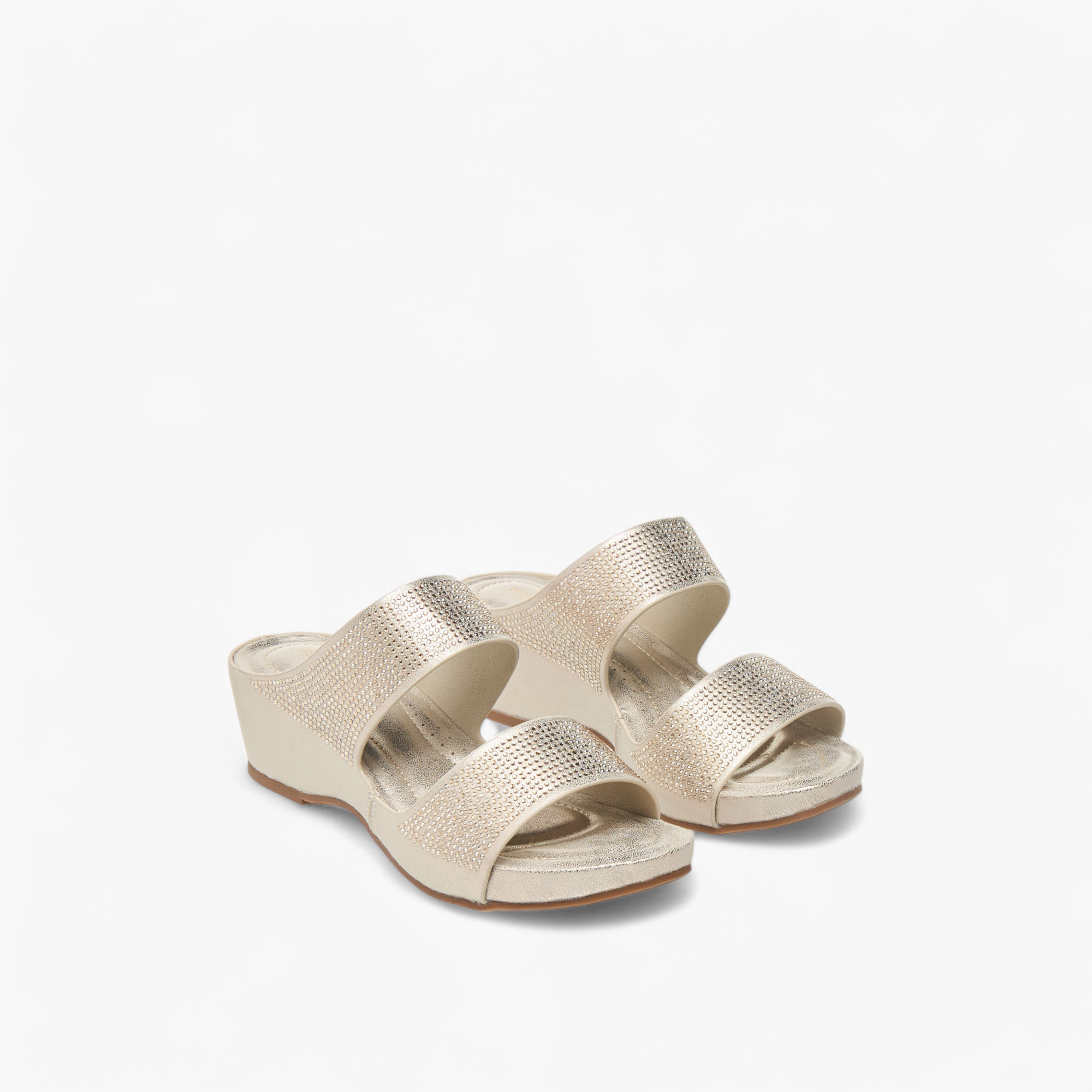 Flora Bella Embellished Slip-On Comfort Sandals with Wedge Heels-women-shoes-sandals-heeled-image-1