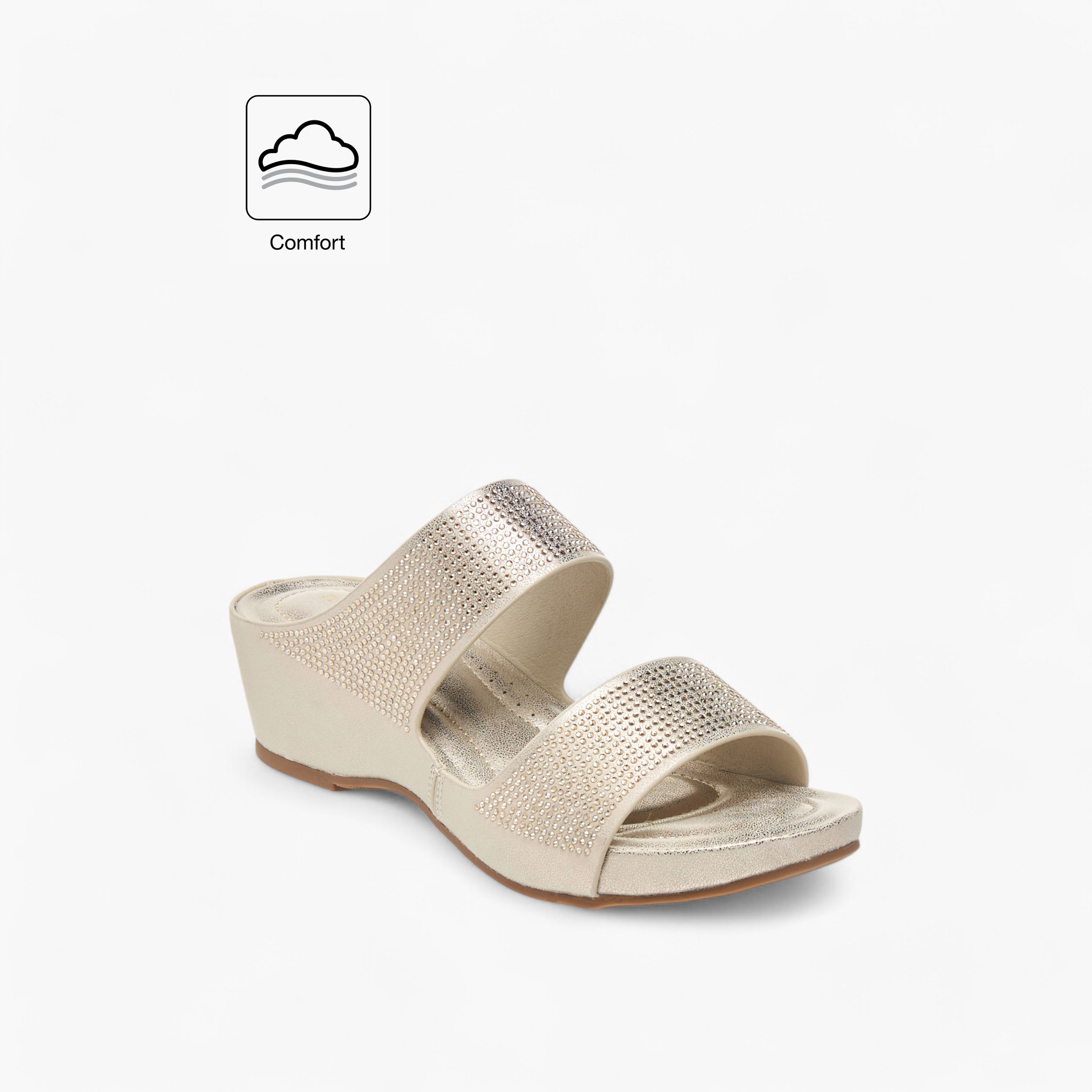 Flora Bella Embellished Slip-On Comfort Sandals with Wedge Heels-women-shoes-sandals-heeled-image-2