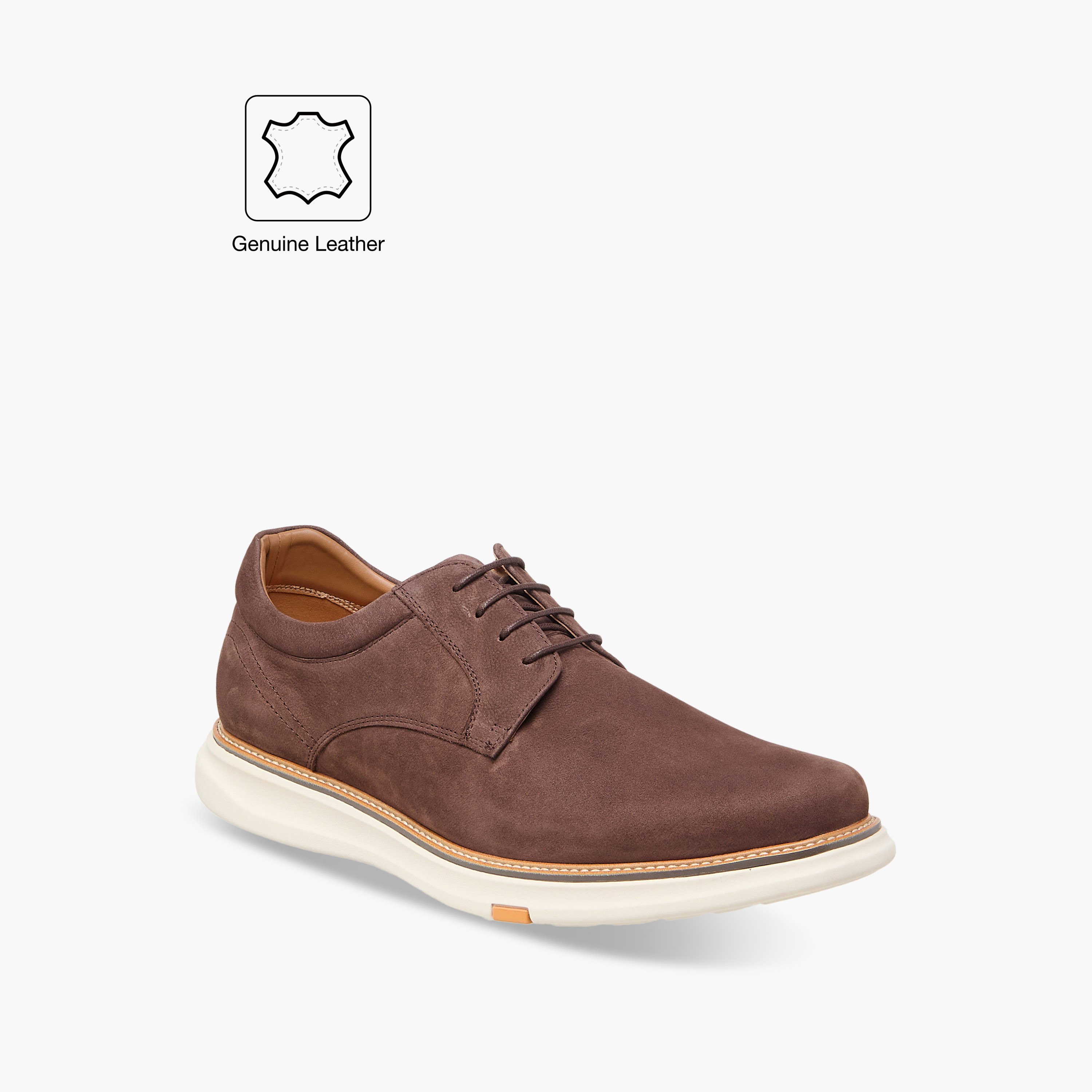 Le Confort Leather Solid Lace-Up Sneakers-men-shoes-sneakers-image-2