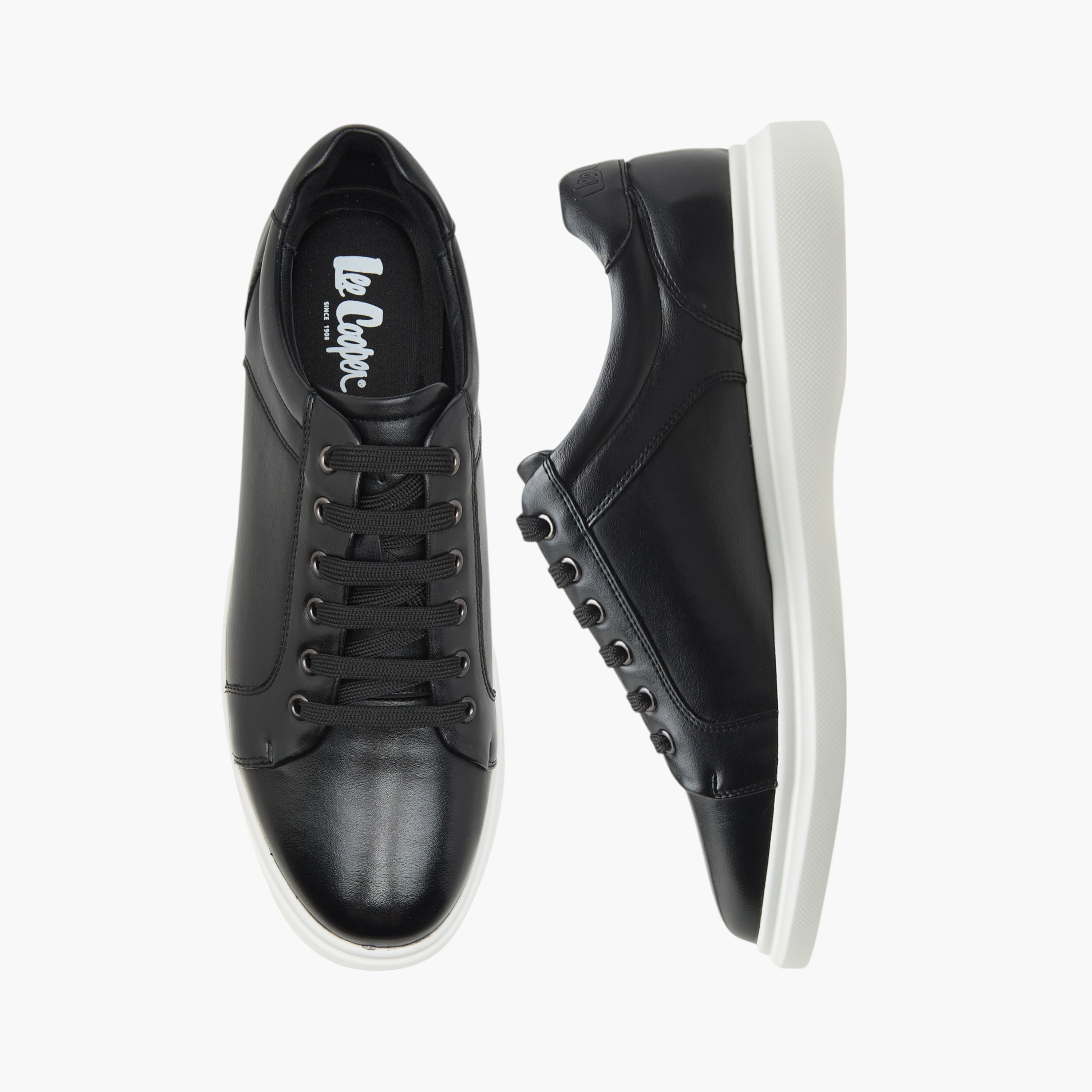 Lee Cooper Men's Panelled Sneakers with Lace-Up Closure-men-shoes-sneakers-image-1