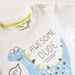 Juniors Dinosaur Print Crew Neck T-shirt and Short Sleeves-T Shirts-thumbnail-1