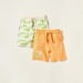 Juniors Printed Shorts with Drawstring Closure - Set of 2-Shorts-thumbnail-0