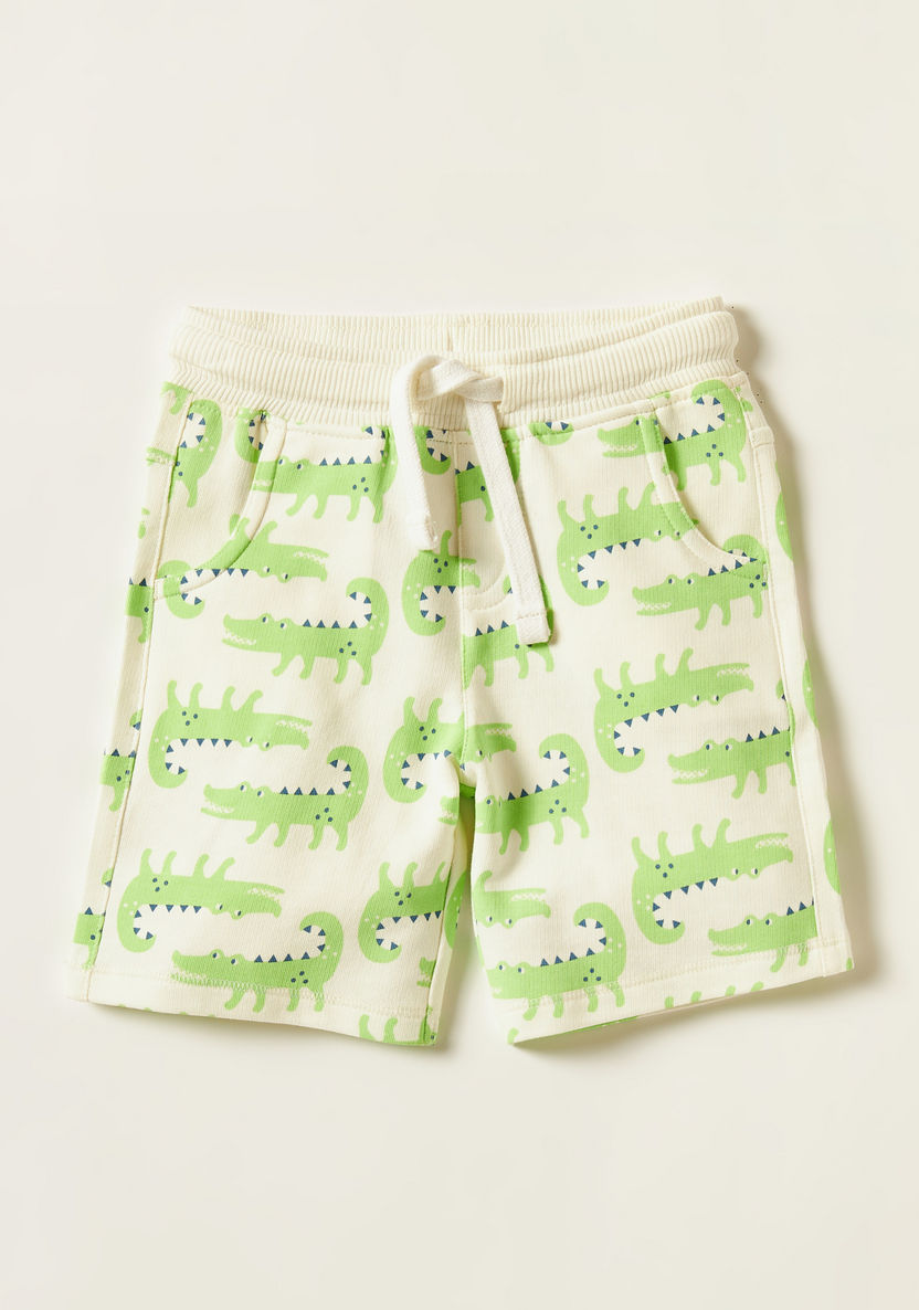 Juniors Printed Shorts with Drawstring Closure - Set of 2-Shorts-image-2