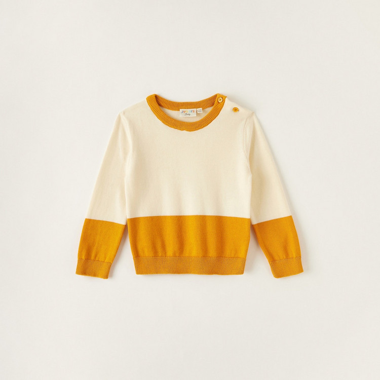Juniors Colourblock Pullover with Long Sleeves