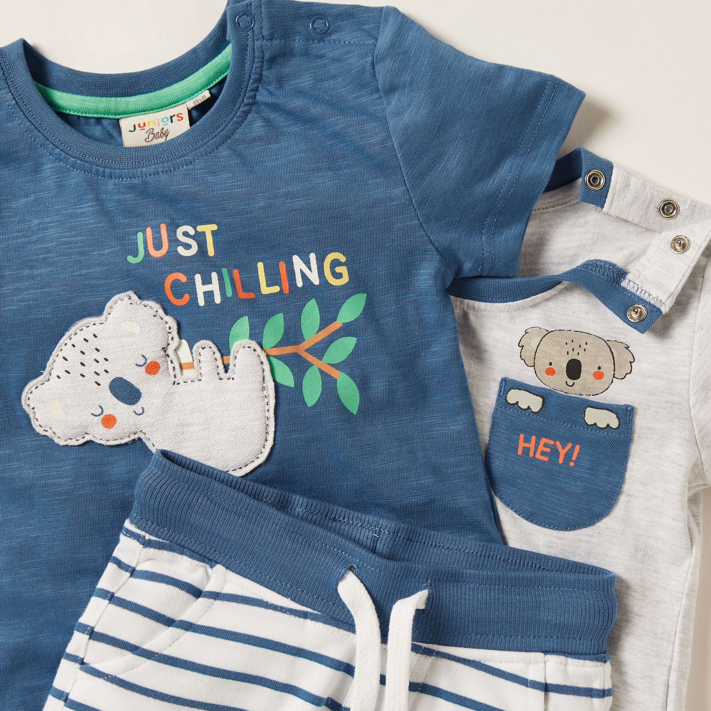 Juniors 3-Piece Printed T-shirt and Shorts Set-baby-boys-clothing-setsandcoords-image-2