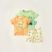 Juniors Dinosaur Print 3-Piece T-shirts and Shorts Set-Clothes Sets-thumbnail-0