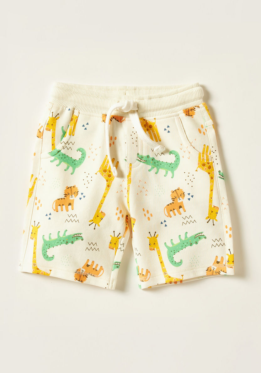 Juniors Dinosaur Print 3-Piece T-shirts and Shorts Set-Clothes Sets-image-4