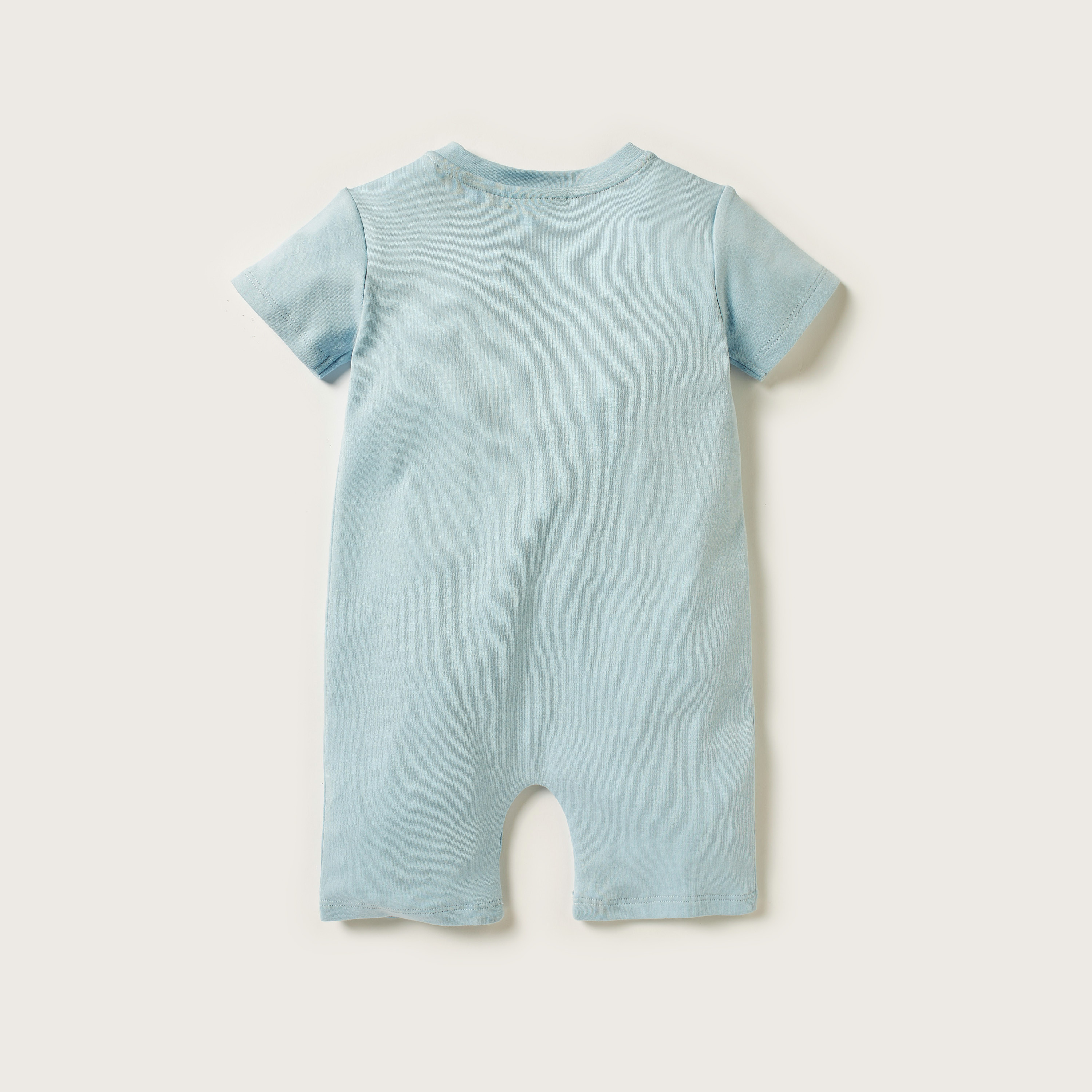 Juniors Graphic Print Romper with Short Sleeves and Button Closure-baby-boys-clothing-winterwear-rompers-image-4