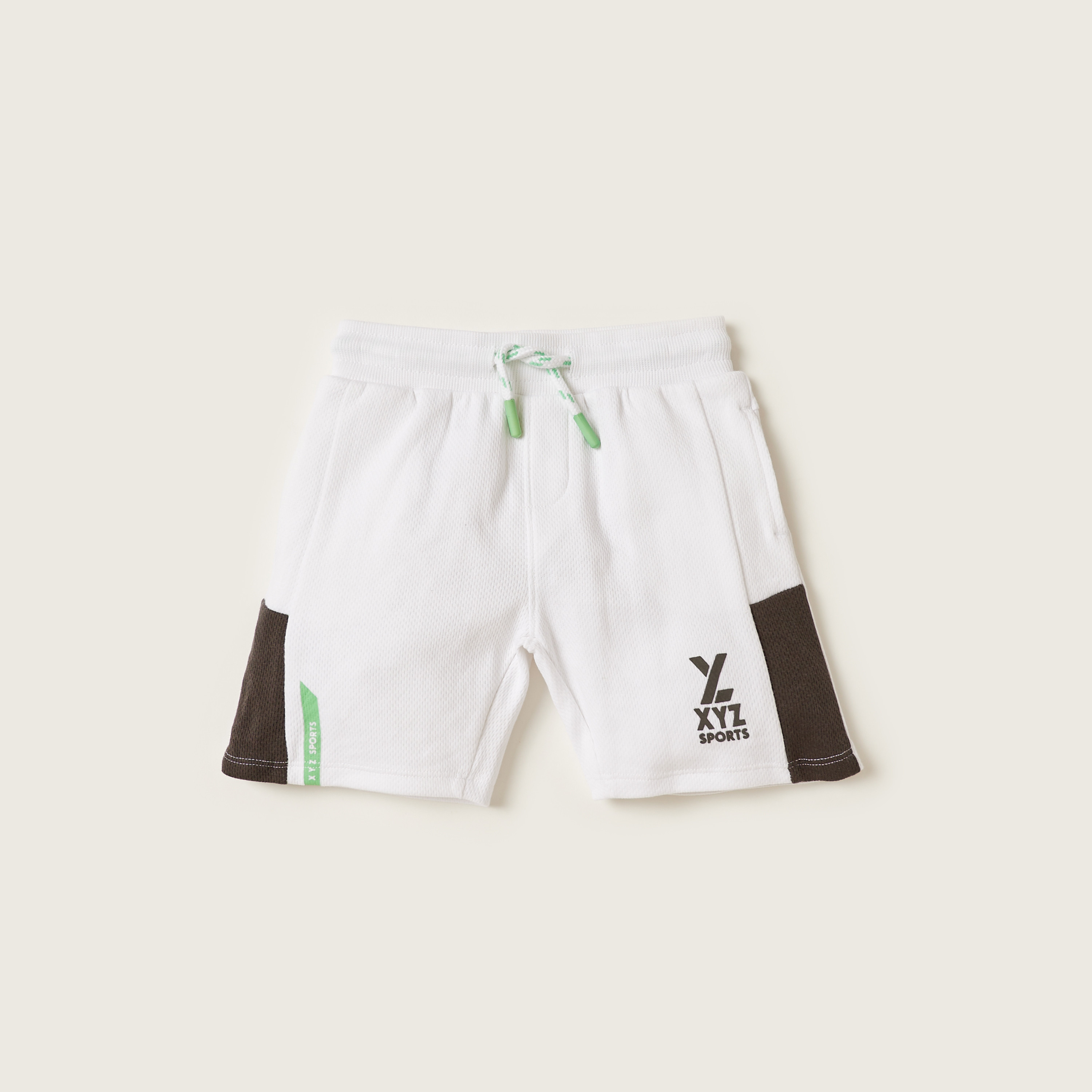 XYZ Colourblock Crew Neck T-shirt and Shorts Set-sports-baby-clothing-sets-image-3