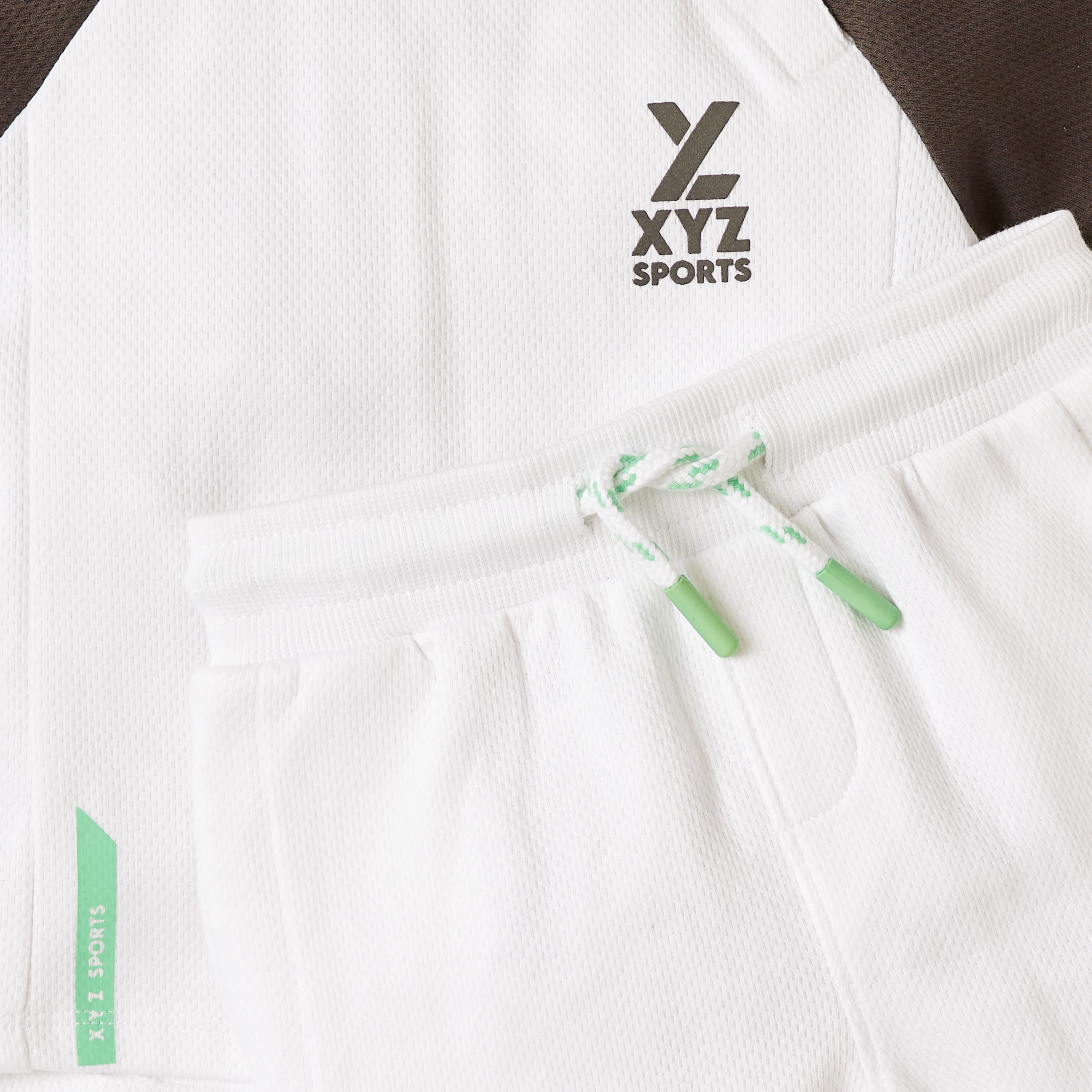 XYZ Colourblock Crew Neck T-shirt and Shorts Set-sports-baby-clothing-sets-image-4