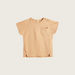 Giggles Textured T-shirt with Short Sleeves and Pocket Detail-T Shirts-thumbnail-0