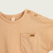 Giggles Textured T-shirt with Short Sleeves and Pocket Detail-T Shirts-thumbnail-1
