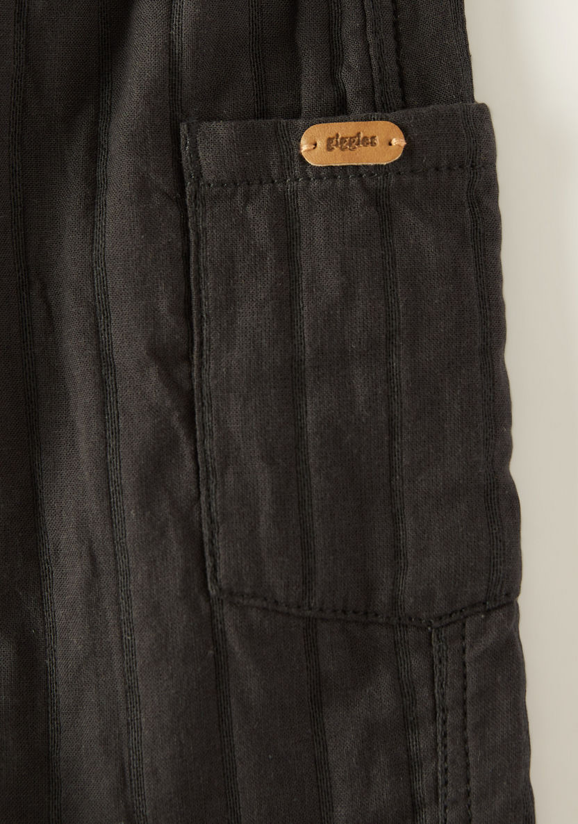 Giggles Textured Pants with Pockets and Drawstring Closure-Pants-image-2
