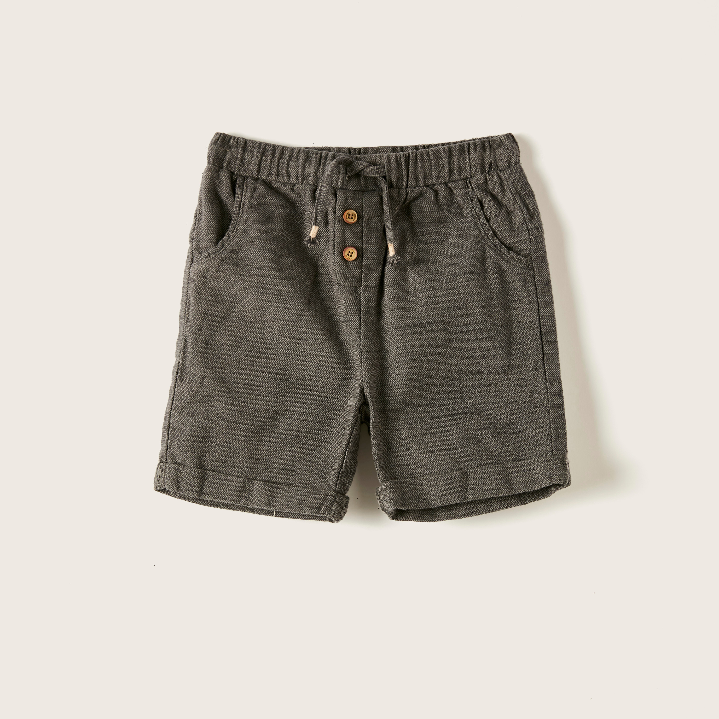 Giggles Textured Shorts with Pockets and Drawstring Closure-baby-boys-clothing-bottoms-shorts-image-1