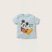 Disney Mickey Mouse Print Crew Neck T-shirt with Short Sleeves - Set of 2-T Shirts-thumbnail-3