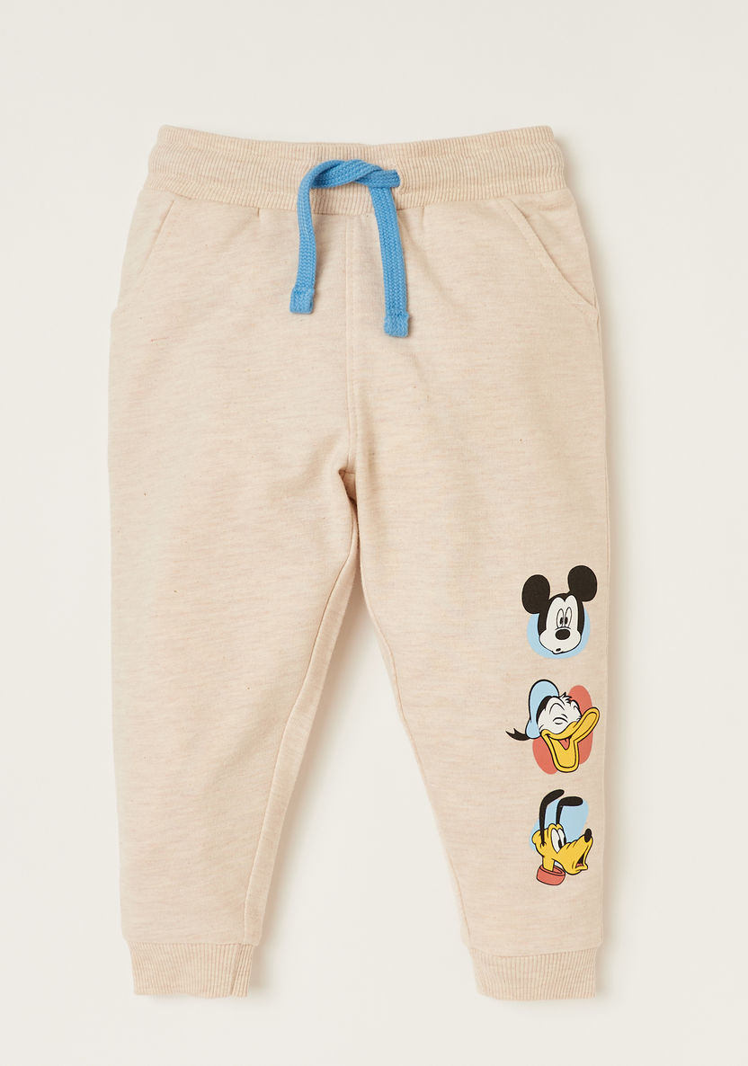 Disney Mickey Printed Jog Pants with Drawstring Closure - Set of 2-Multipacks-image-2