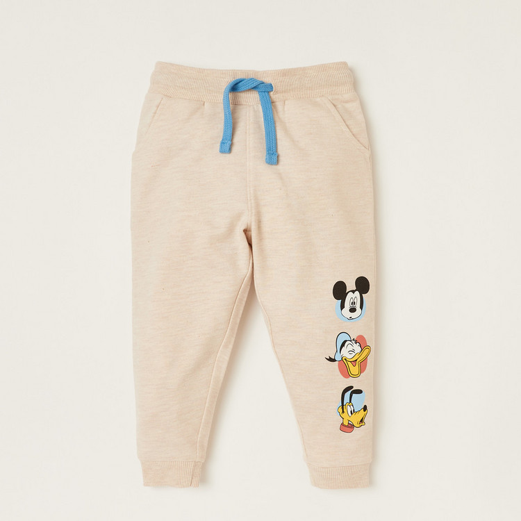 Disney Mickey Printed Jog Pants with Drawstring Closure - Set of 2