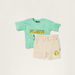 Peanuts Print Crew Neck T-shirt and Shorts Set-Clothes Sets-thumbnail-0