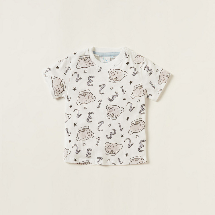 Carte Blanche Printed T-shirt and Dungaree Set