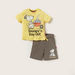 Snoopy Print Crew Neck T-shirt and Shorts Set-Clothes Sets-thumbnail-0