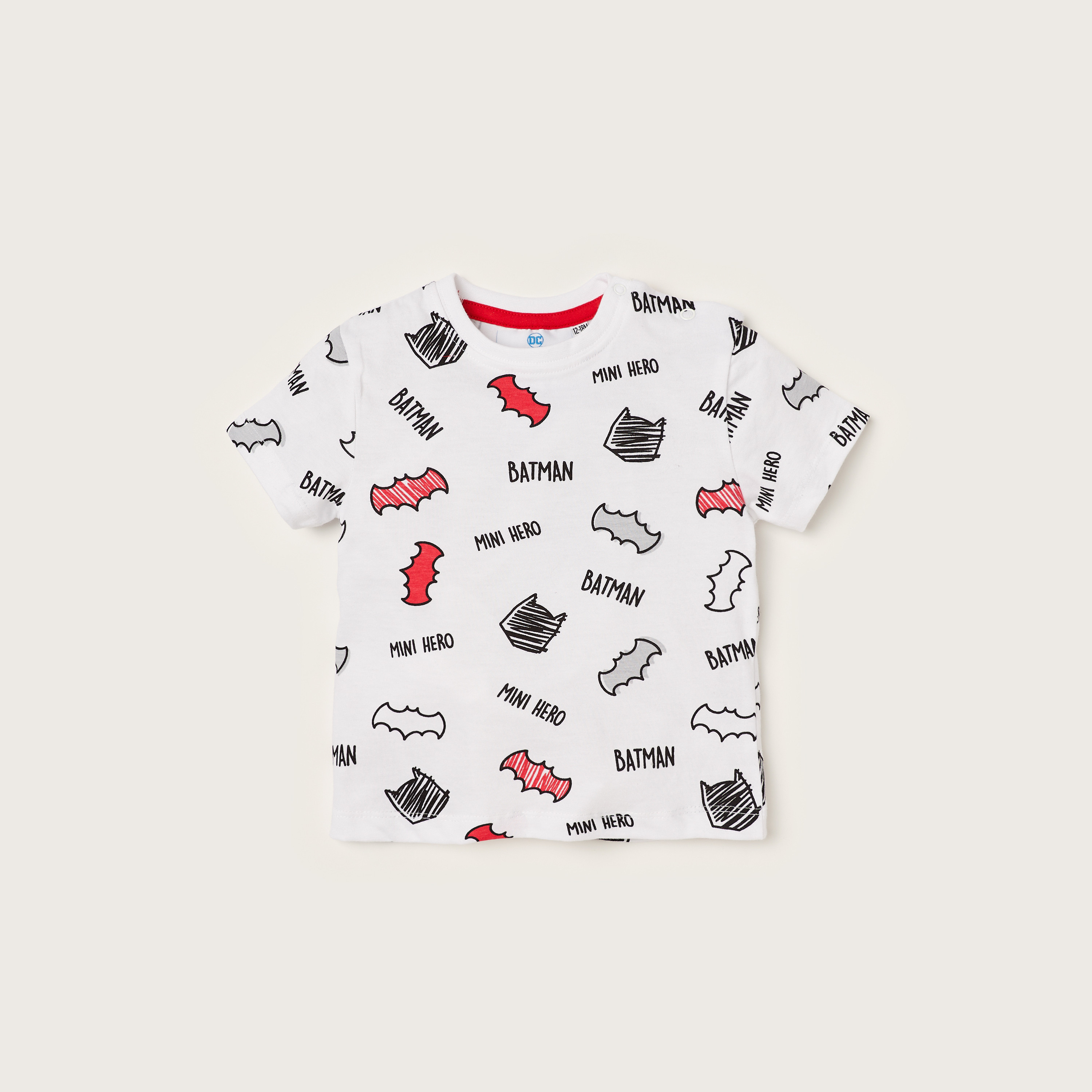 Batman Print T-shirt and Shorts Set-baby-boys-clothing-setsandcoords-image-2