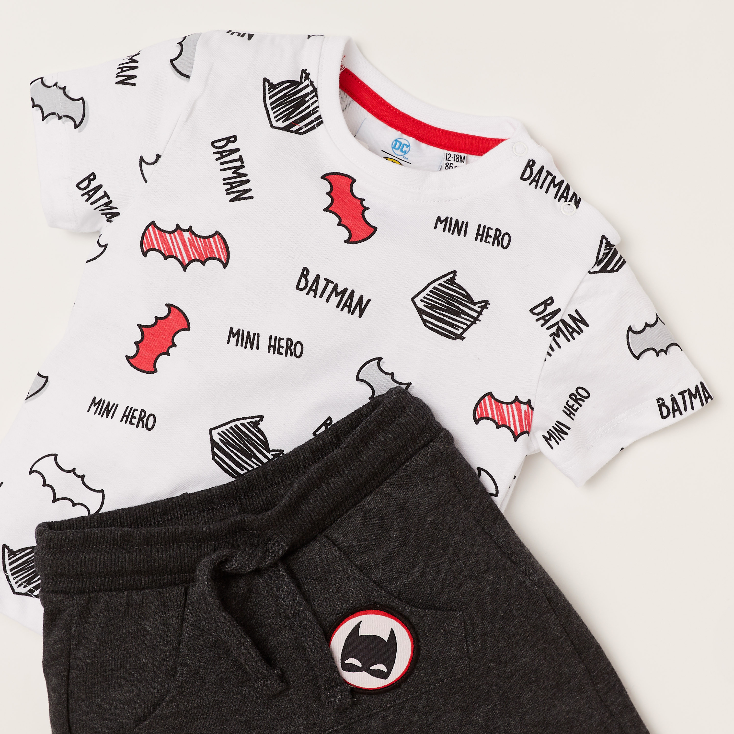 Batman Print T-shirt and Shorts Set-baby-boys-clothing-setsandcoords-image-4