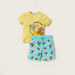 Tom and Jerry Print Crew Neck T-shirt and Shorts Set-Clothes Sets-thumbnail-0
