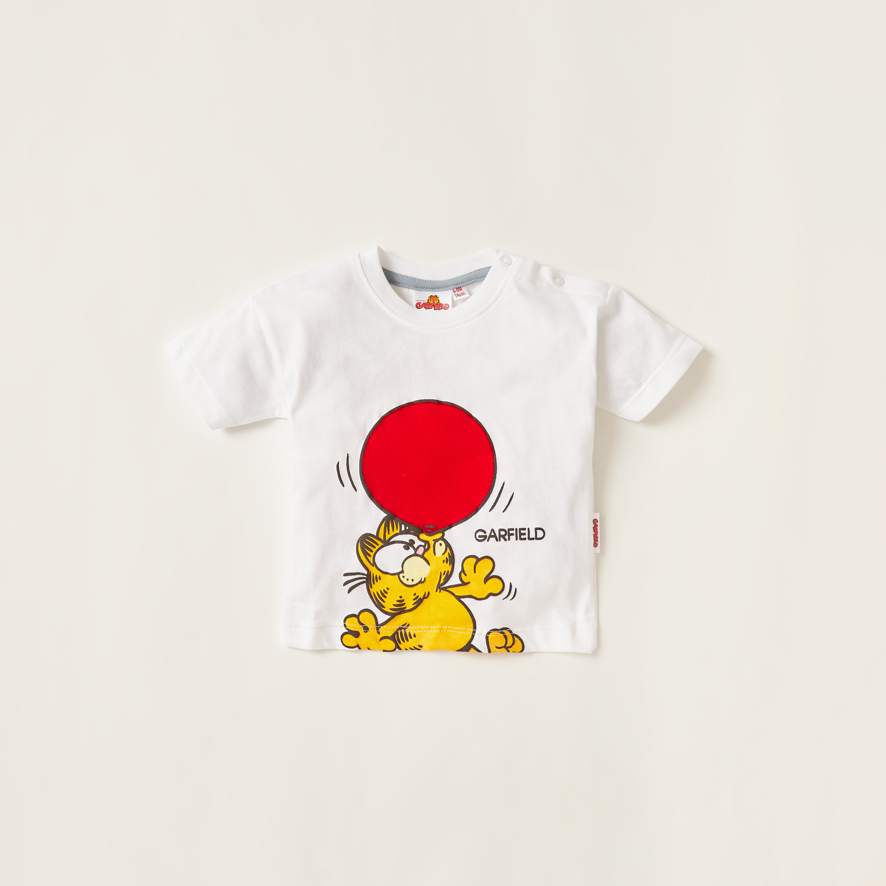 Garfield Print Crew Neck T-shirt and Joggers Set-baby-boys-clothing-setsandcoords-image-2