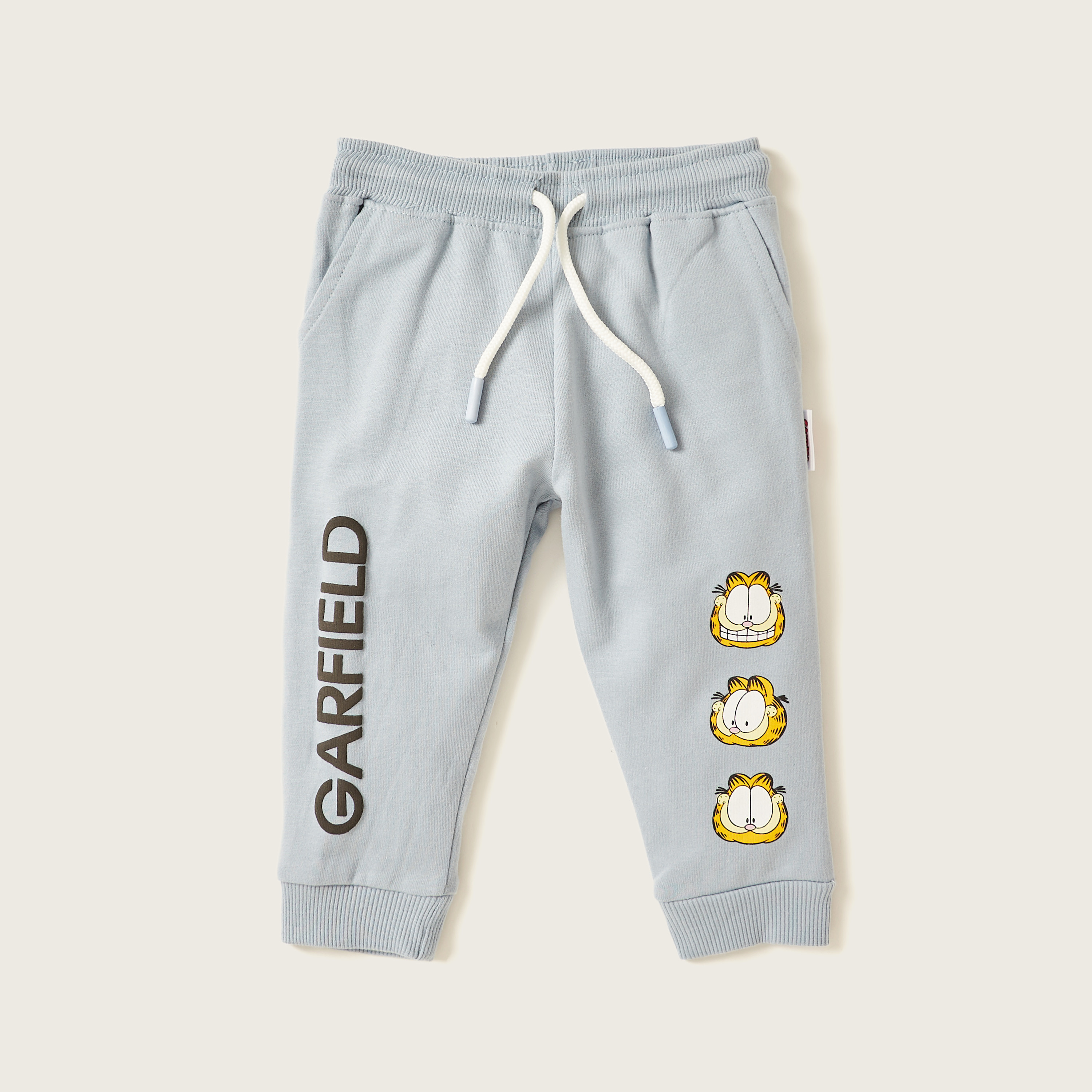 Garfield Print Crew Neck T-shirt and Joggers Set-baby-boys-clothing-setsandcoords-image-3
