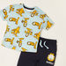 Garfield Print T-shirt and Jog Pants Set-Clothes Sets-thumbnail-3