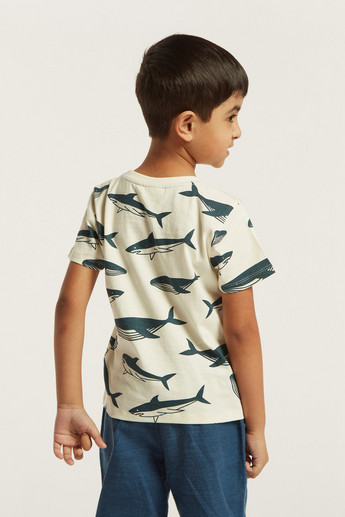 Juniors Graphic Print T-shirt with Short Sleeves - Set of 2