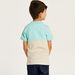 Juniors Colourblock Polo T-shirt with Short Sleeves and Button Closure-T Shirts-thumbnail-4