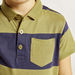 Juniors Striped Polo T-shirt with Short Sleeves and Pocket-T Shirts-thumbnail-2