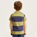 Juniors Striped Polo T-shirt with Short Sleeves and Pocket-T Shirts-thumbnail-3